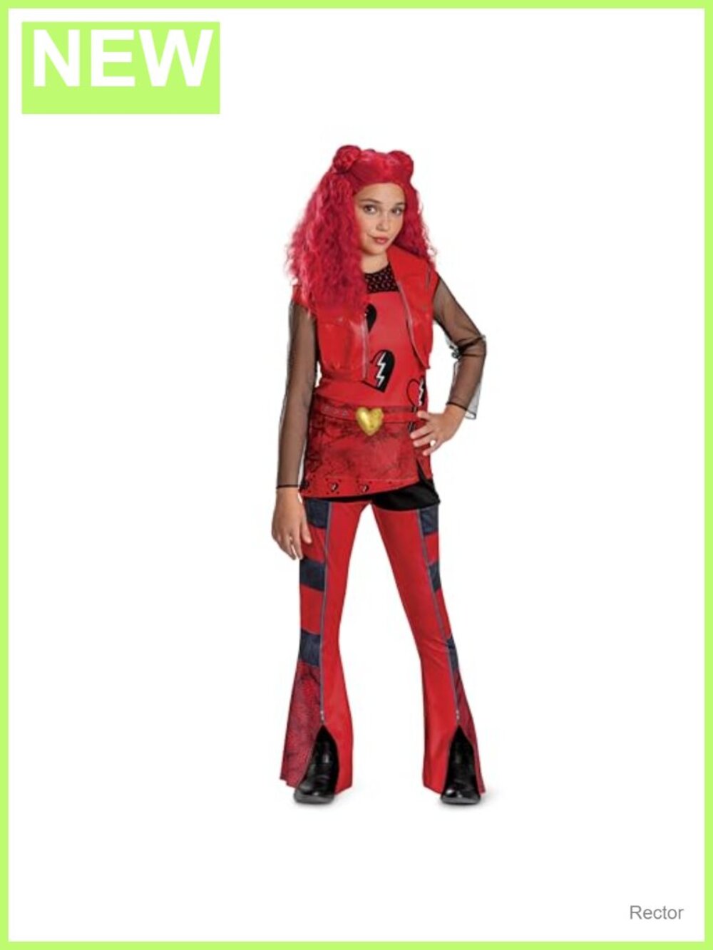 Kids Official Descendants Red Costume Jumpsuit Size 7-8